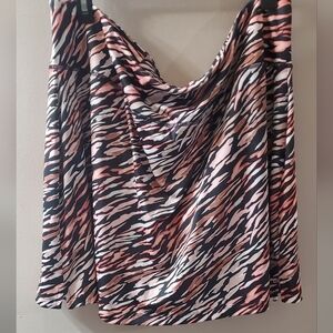Tahari Skort Pink, White And Black Zebra Print. Sz 3X